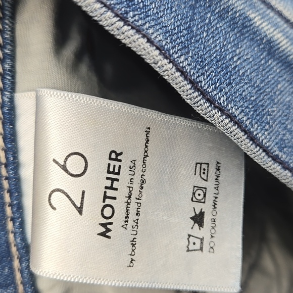 MOTHER Jeans Stunner Zip Ankle Step Fray 26W - Picture 8 of 12